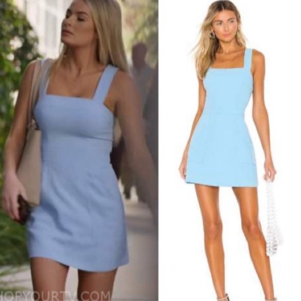 Amanda Uprichard Ace Mini Dress in Pacific Medium